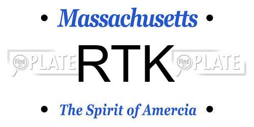 RTK Massachusetts License Plate