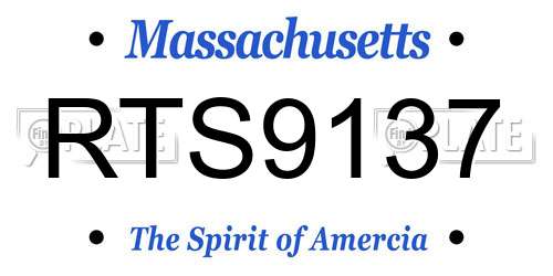 RTS9137 Massachusetts License Plate