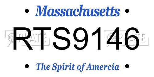 RTS9146 Massachusetts License Plate