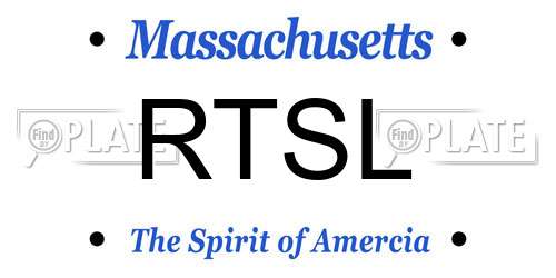 RTSL Massachusetts License Plate