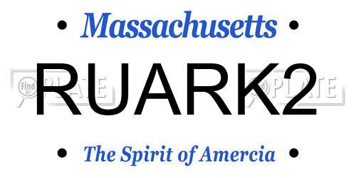 RUARK2 Massachusetts License Plate