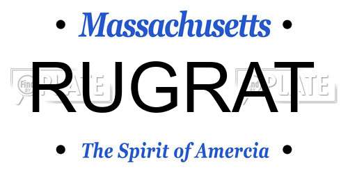 RUGRAT Massachusetts License Plate