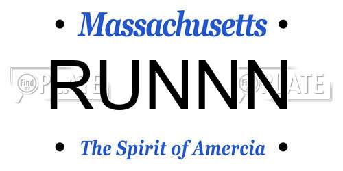 RUNNN Massachusetts License Plate