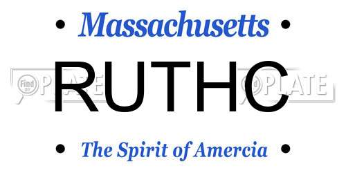 RUTHC Massachusetts License Plate