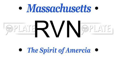 RVN Massachusetts License Plate
