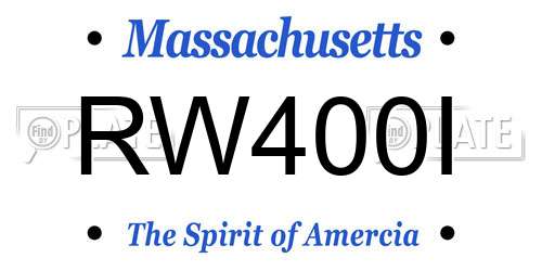RW400I Massachusetts License Plate