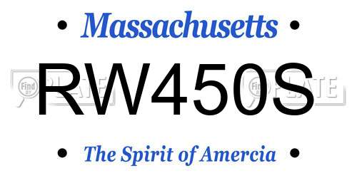 RW450S Massachusetts License Plate
