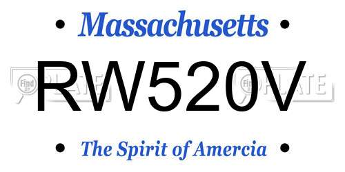 RW520V Massachusetts License Plate