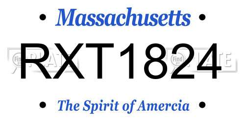 RXT1824 Massachusetts License Plate