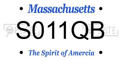 S011QB Massachusetts License Plate