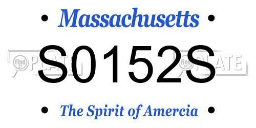 S0152S Massachusetts License Plate