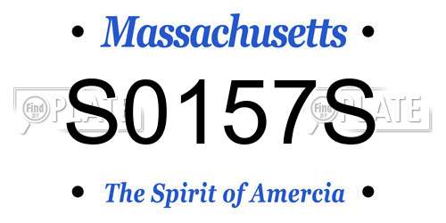 S0157S Massachusetts License Plate
