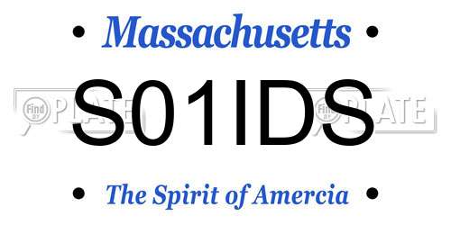 S01IDS Massachusetts License Plate