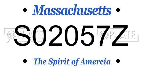 S02057Z Massachusetts License Plate