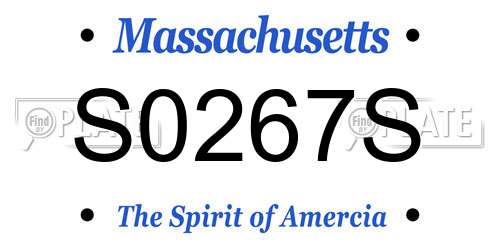 S0267S Massachusetts License Plate