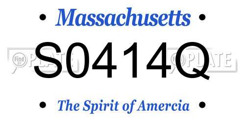 S0414Q Massachusetts License Plate