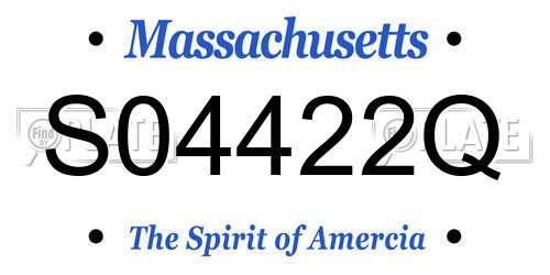 S04422Q Massachusetts License Plate
