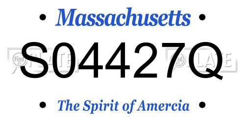 S04427Q Massachusetts License Plate