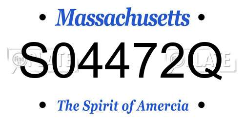 S04472Q Massachusetts License Plate