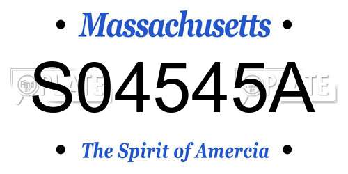 S04545A Massachusetts License Plate