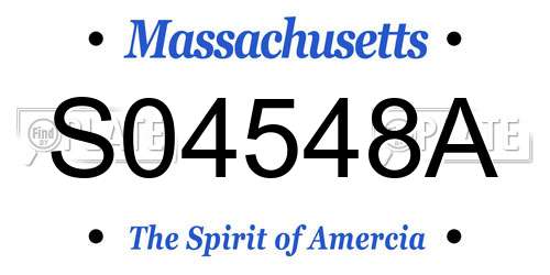 S04548A Massachusetts License Plate