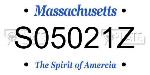 S05021Z Massachusetts License Plate