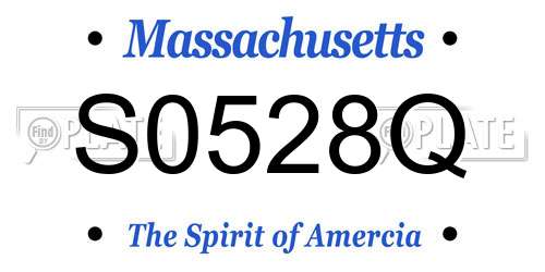S0528Q Massachusetts License Plate