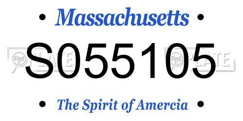 S055105 Massachusetts License Plate