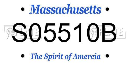 S05510B Massachusetts License Plate