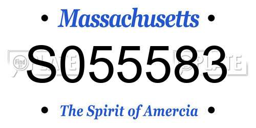 S055583 Massachusetts License Plate