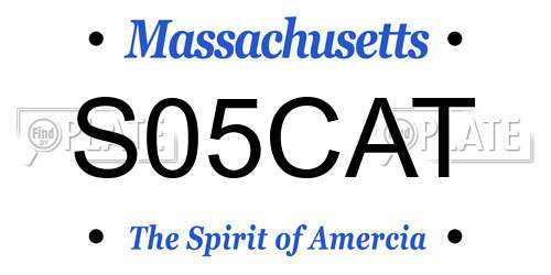 S05CAT Massachusetts License Plate