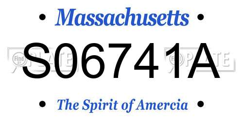 S06741A Massachusetts License Plate