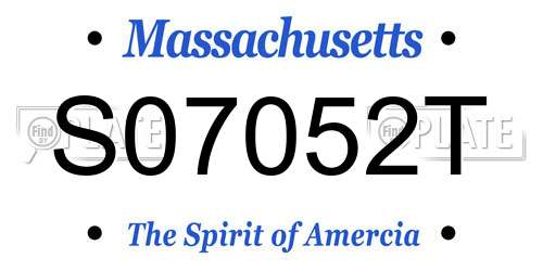 S07052T Massachusetts License Plate