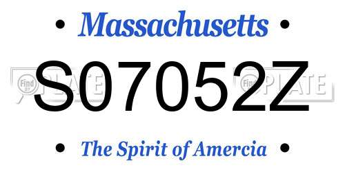 S07052Z Massachusetts License Plate