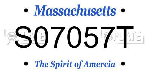 S07057T Massachusetts License Plate
