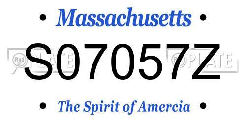 S07057Z Massachusetts License Plate