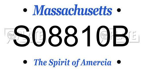 S08810B Massachusetts License Plate