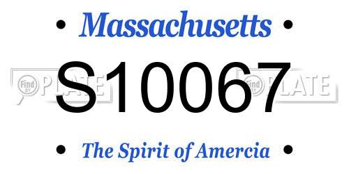 S10067 Massachusetts License Plate