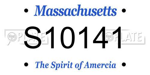 S10141 Massachusetts License Plate