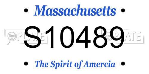 S10489 Massachusetts License Plate