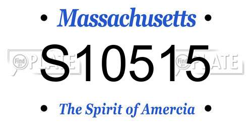 S10515 Massachusetts License Plate