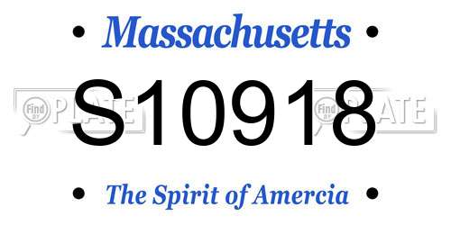 S10918 Massachusetts License Plate