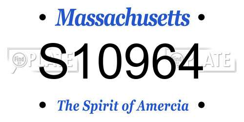 S10964 Massachusetts License Plate