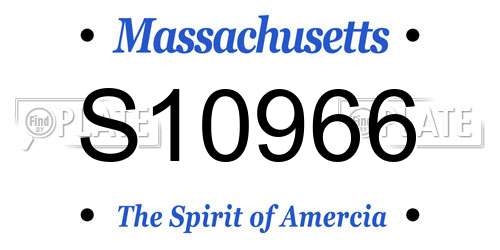S10966 Massachusetts License Plate
