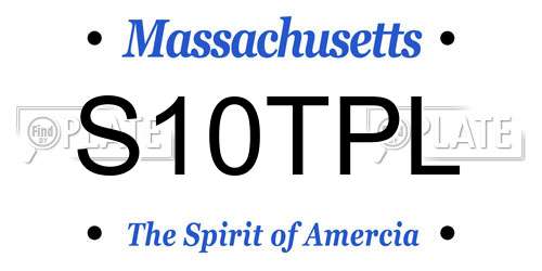 S10TPL Massachusetts License Plate