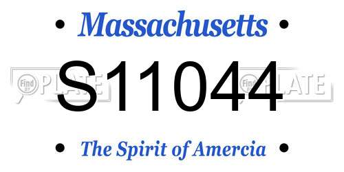 S11044 Massachusetts License Plate