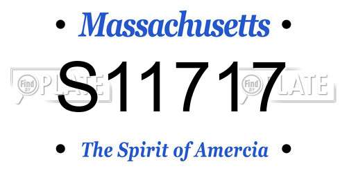 S11717 Massachusetts License Plate