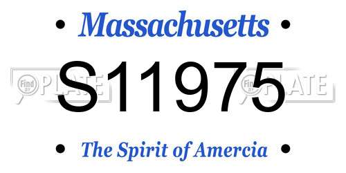 S11975 Massachusetts License Plate