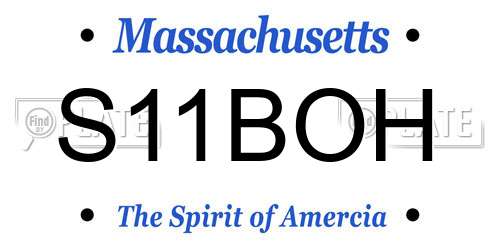 S11BOH Massachusetts License Plate