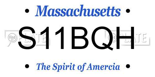 S11BQH Massachusetts License Plate